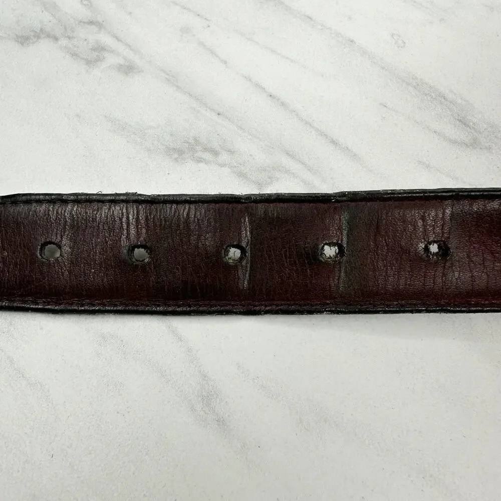 Vintage Torino Full Grain Glove Leather Belt Gold Size 36 ✨